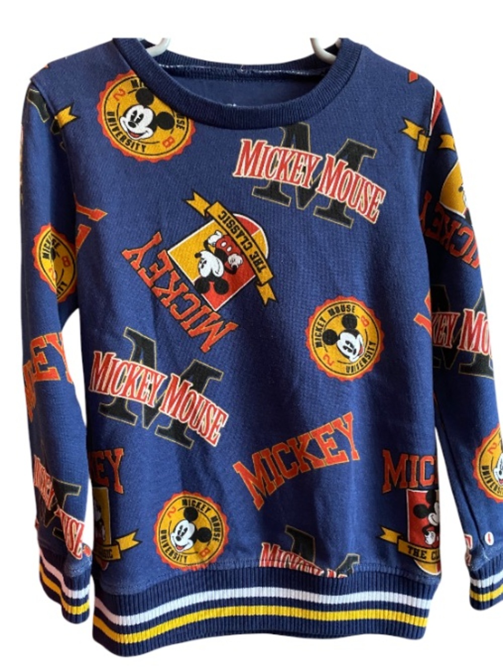 Disney Navy Blue Mickey Mouse Logo Crewneck NWT Size 5